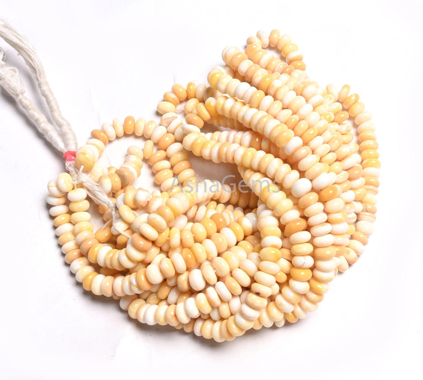 Yellow Opal Smooth Rondelle Shape Beads,8,16" Strand Yellow Shaded Opal Plain Gemstone Handmade Beads For Jewelry, AAA Yellow Opal Bead Sale