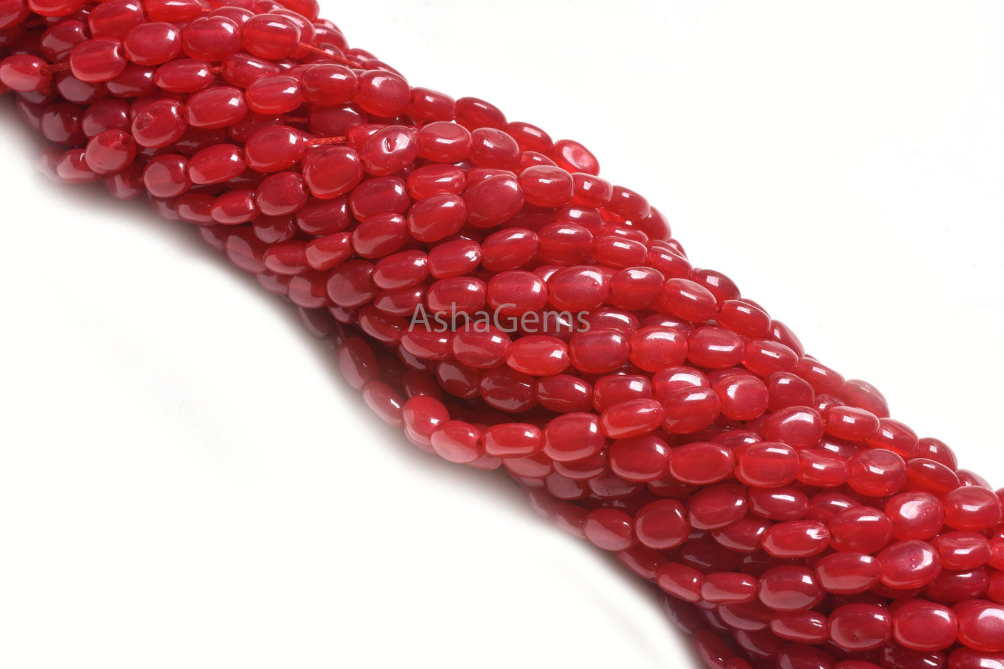 Beautiful Red Quartz Smooth Oval Shape Beads,5-7 mm Red Quartz Handmade Oval Straight Drill Gemstone Beads AAA Red Bead Jewelry Making SALE