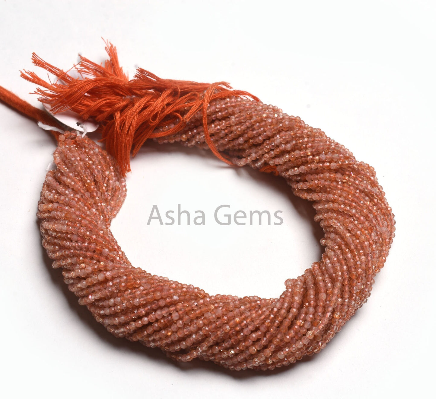 2.5 mm Genuine Sunstone Micro Cut Faceted Rondelle Beads,13"Natural Orange Sunstone Machine Cut Gemstone Bead AAA Sunstone Bead Jewelry SALE