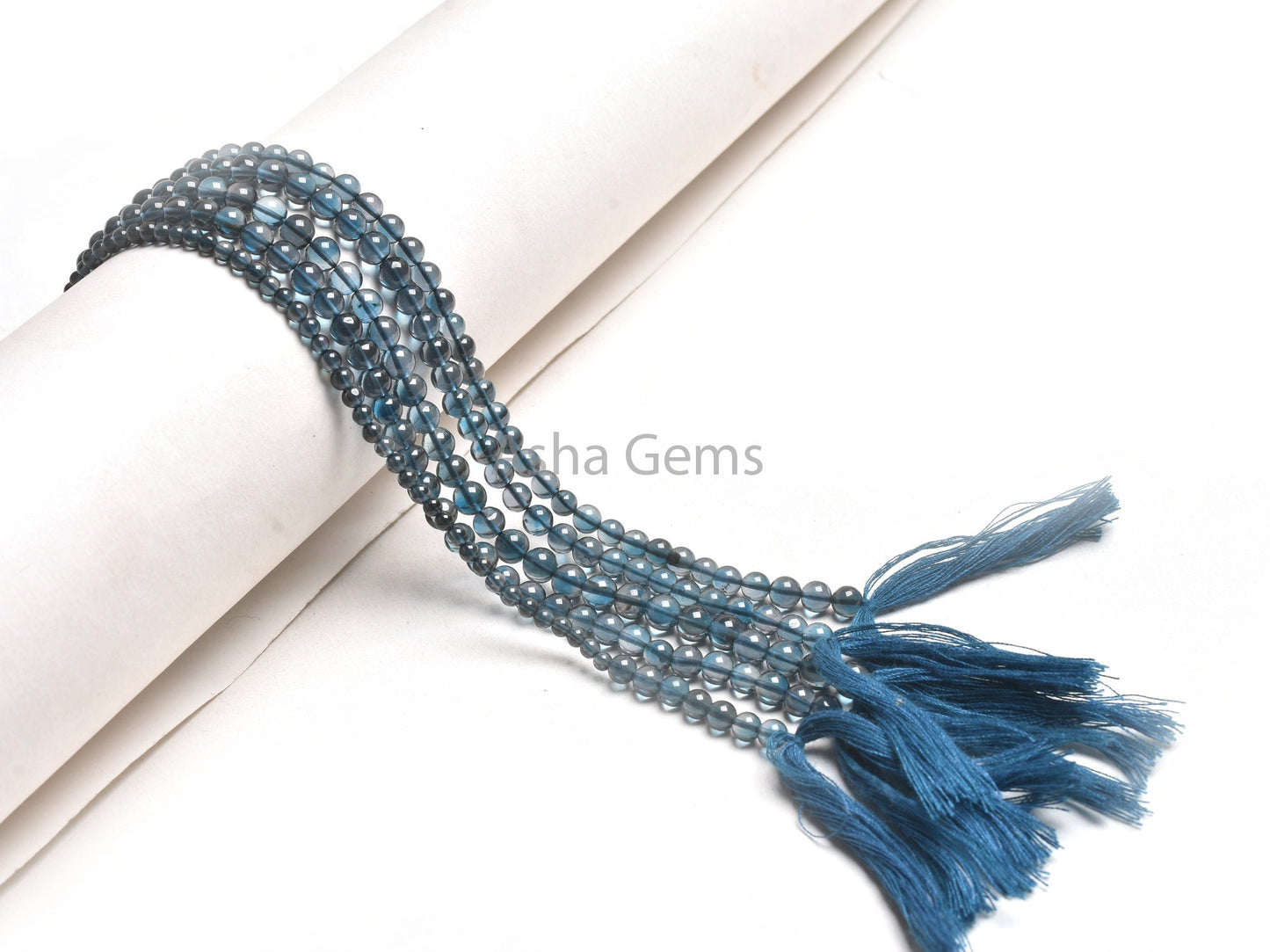 Genuine London Blue Topaz Smooth Round Shape Gemstone Beads,10"Strand Blue Topaz Bead, AAA London Blue Topaz Round Ball Beads Jewelry making