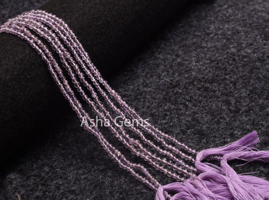 13" Strand Natural Pink Amethyst Smooth Round Beads, Fine Quality Pink Amethyst Plain Round Ball Gemstone Beads, Jewelry Making Crafts SALE