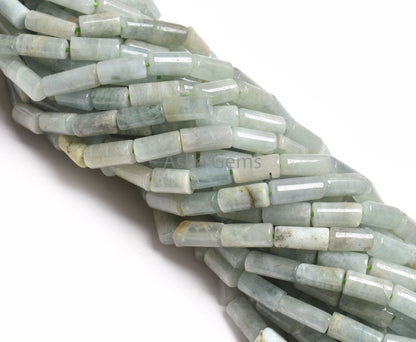 9" Natural Green Aventurine Smooth Pipe Shape Beads,5-11mm Angoori Margaj Plain Handmade Fancy Tube Shape Straight Drill Gemstone Beads SALE