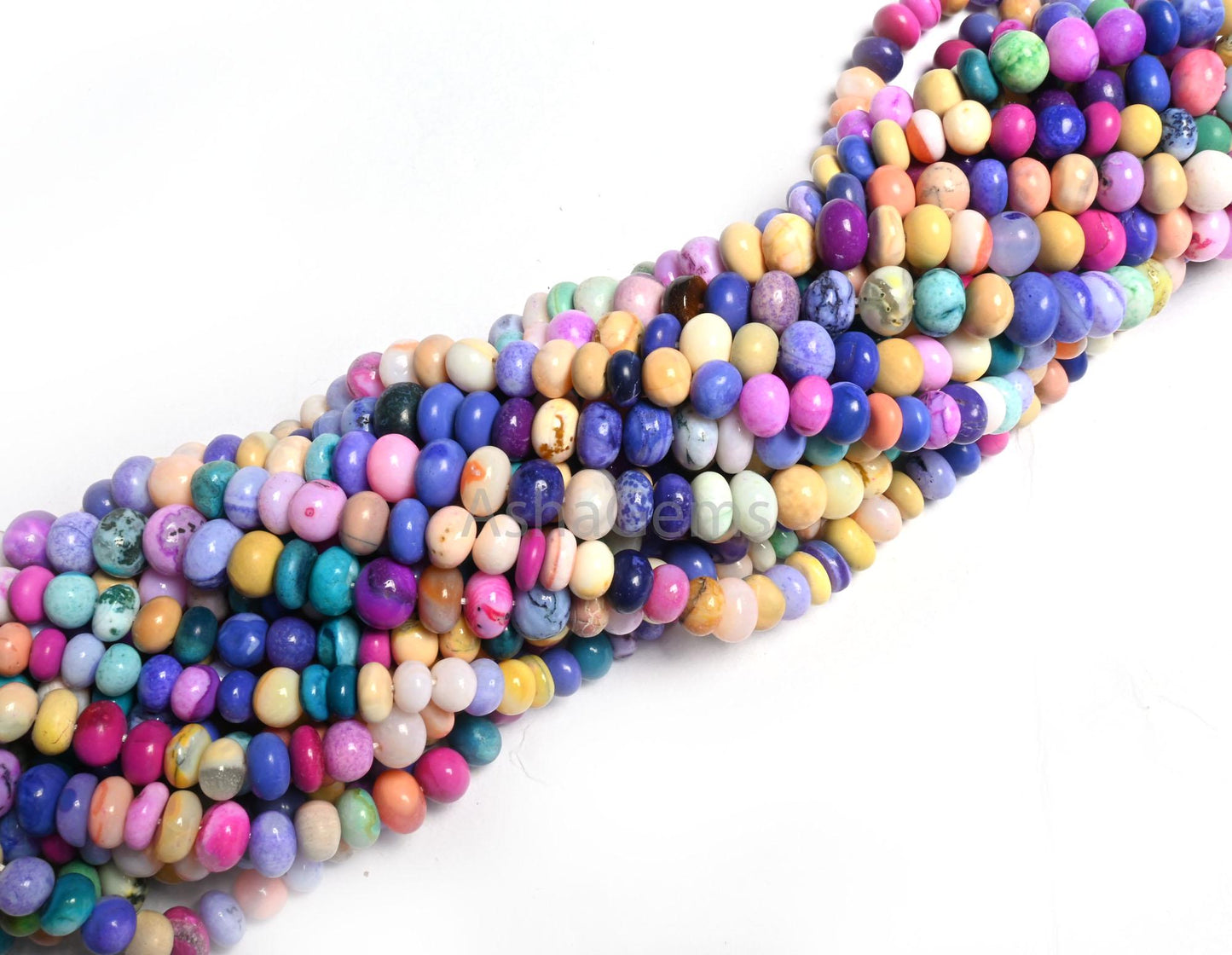 Amazing Multi Color Opal Smooth Rondelle Shape Beads, Fine Disco Opal Plain Handmade Gemstone Opal Beads Jewelry Making Necklace Crafts SALE  ( AG 12353)