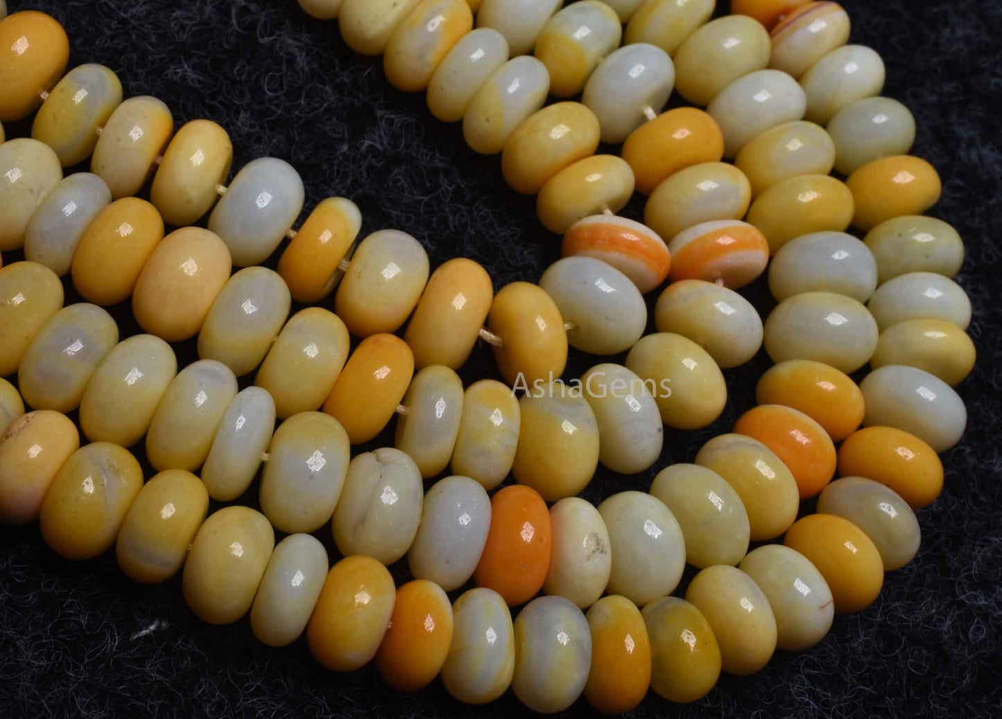 Beautiful Yellow Opal Shaded Gemstone Beads, Yellow Opal smooth Rondelle Beads Fine Quality Opal Handmade Plain Bead For Jewelry making SALE