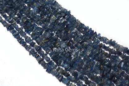 34 inch Strand Natural Kyanite Uncut Chips Gemstone Beads, Fine Blue kyanite Raw Rough Polish Beads, Tiny Kyanite Beads Jewelry Making Craft