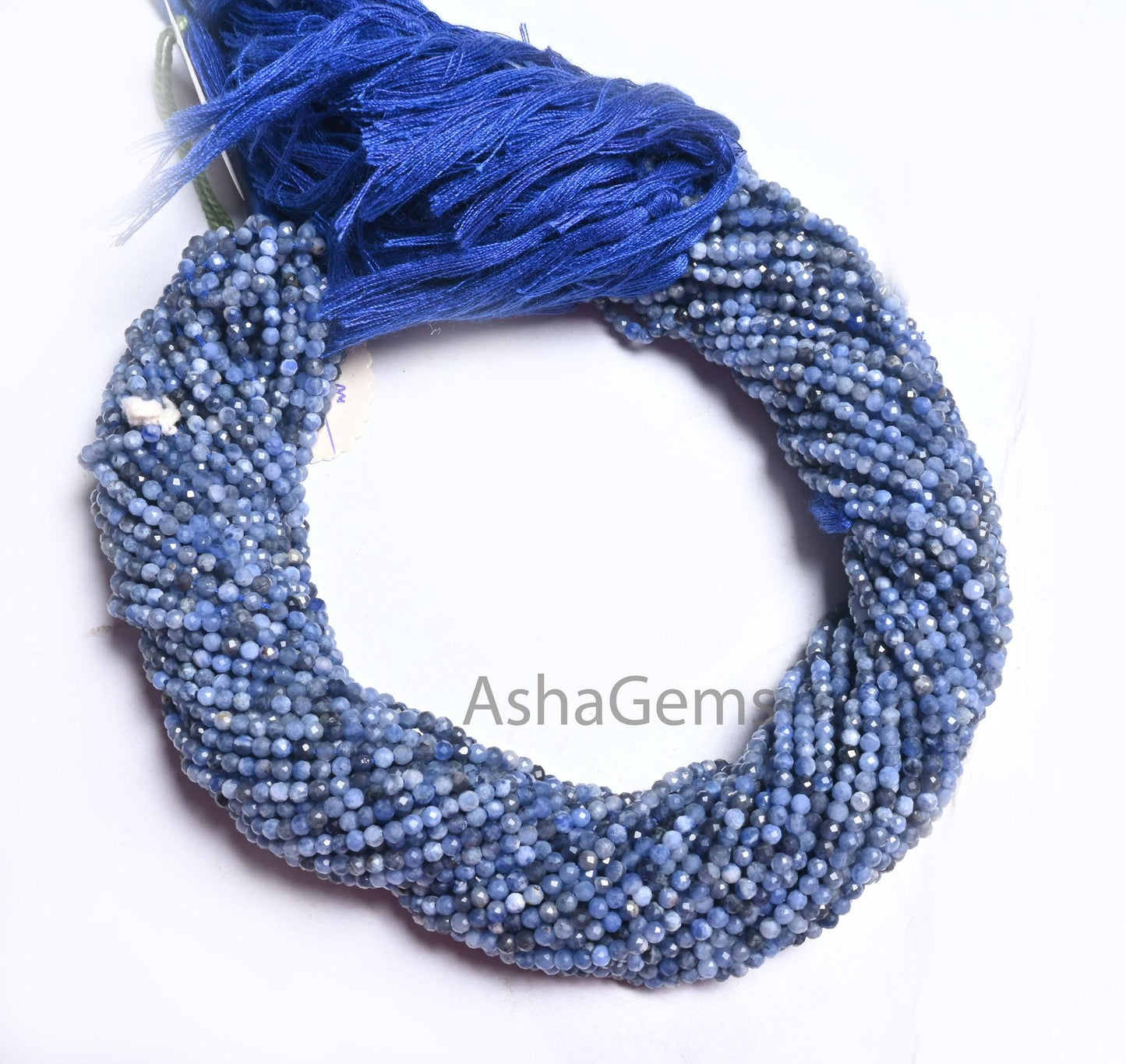 Natural Blue Sodalite Micro Cut Rondelle Shape Gemstone Tiny Beads, 2.25 mm Sodalite Machine Cut faceted Beads Jewelry Necklace Crafts SALE