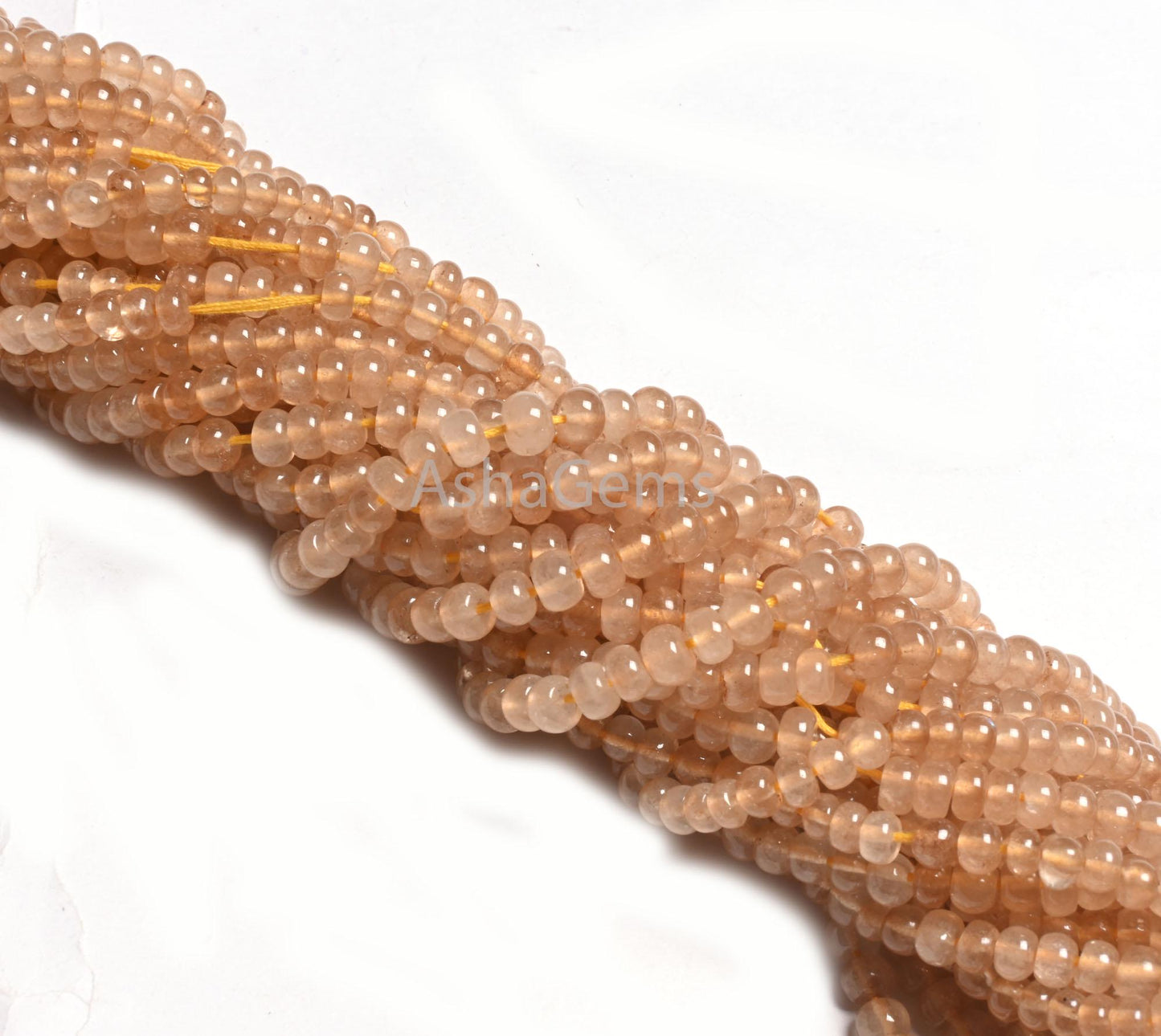 Beautiful Yellow Quartz Smooth Rondelle Gemstone Loose Beads,16" Strand Quartz Plain Handmade Beads, Yellow Quartz Beads Jewelry Craft SALE