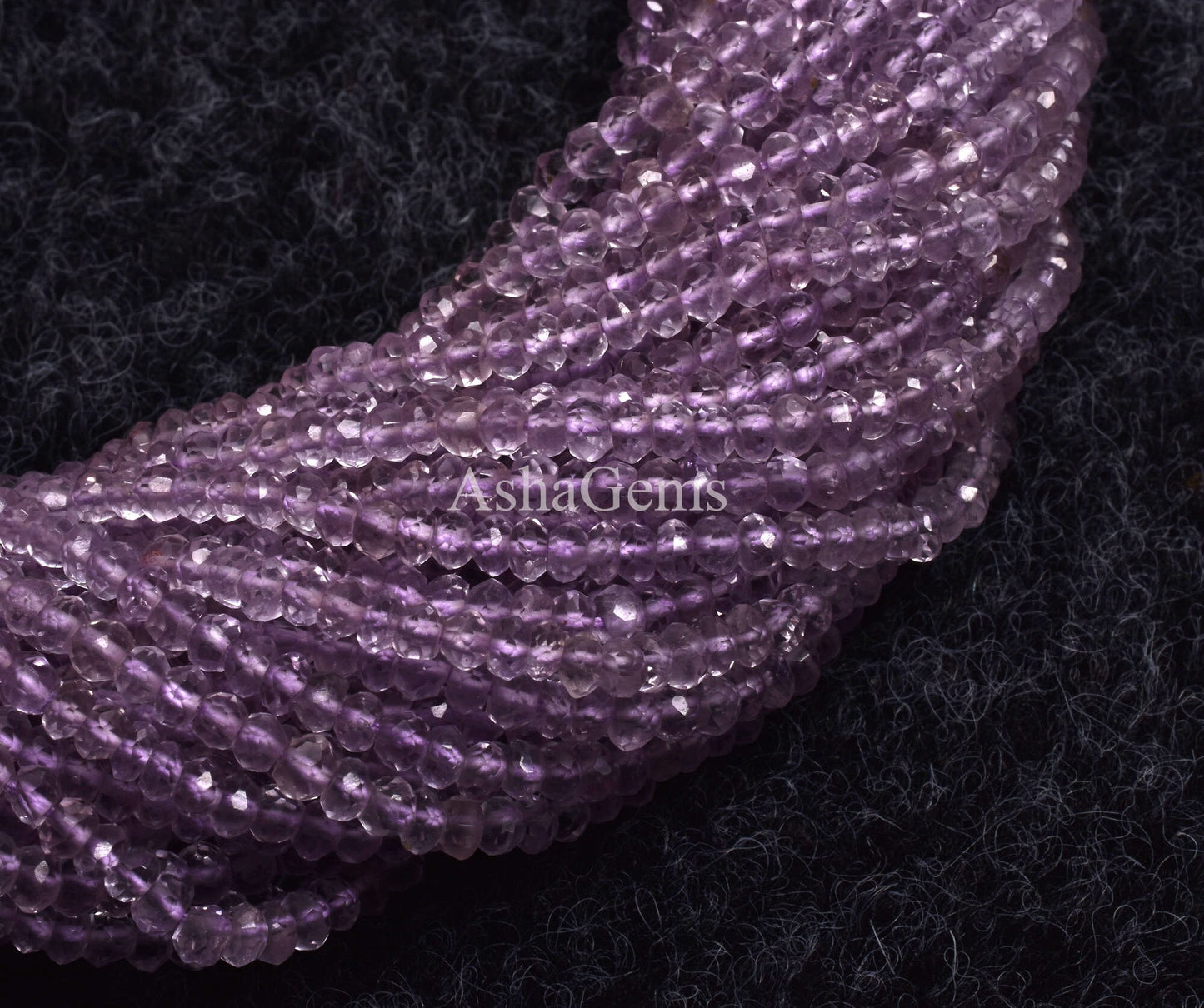 Natural Pink Amethyst Micro Cut Rondelle Faceted Gemstone Beads 3 mm AAA Quality 13" Strand Pink Amethyst,Indian Cut Faceted Bead Craft SALE