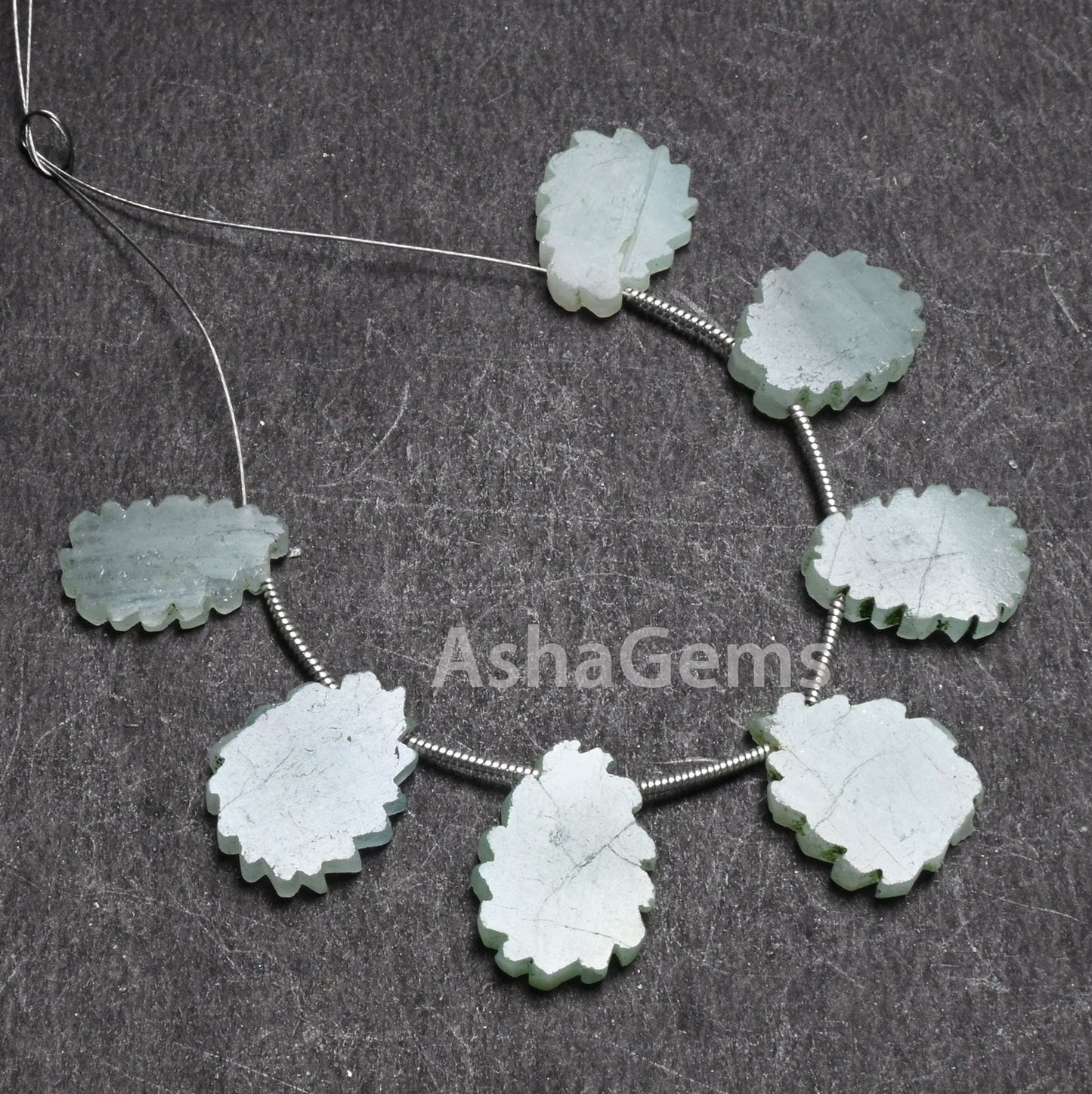 Natural Aventurine Fancy Flat Rough Slice Carved Handmade Beads, Fine Green Aventurine Uneven Raw Polish Slice Gemstone Carved Beads Jewelry