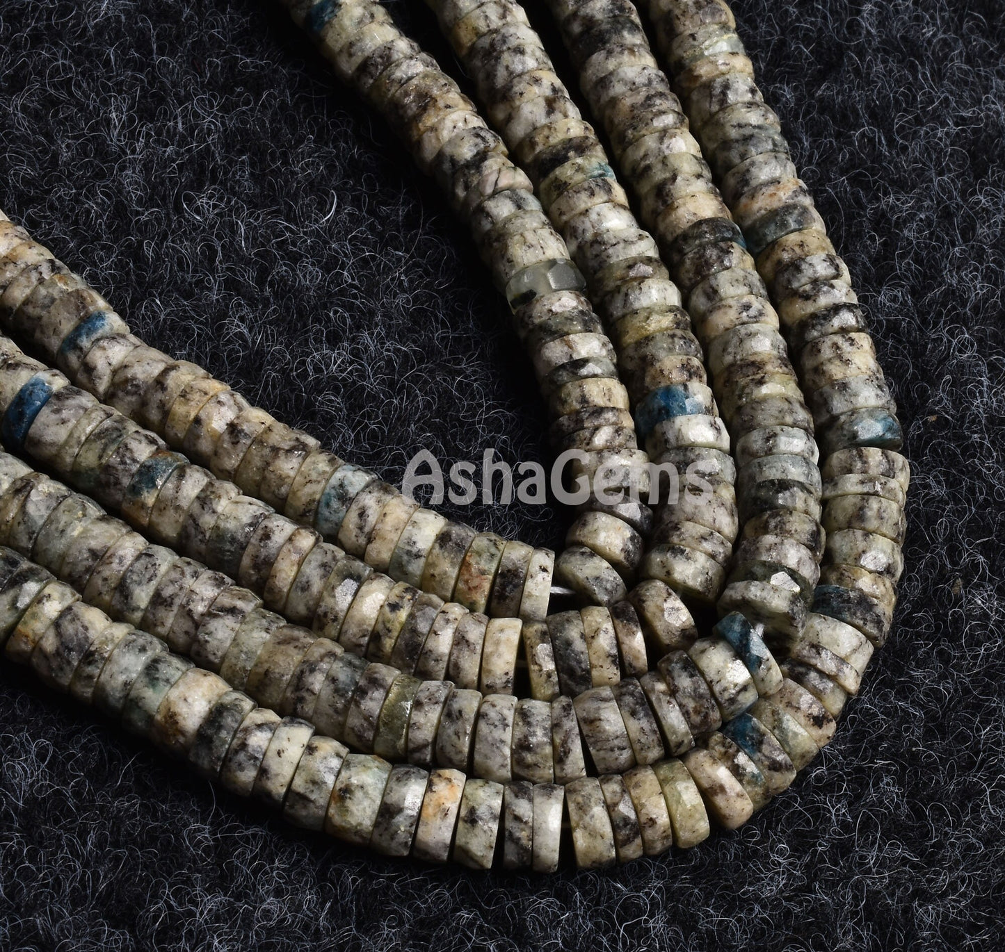 Beautiful K2 Jasper Faceted Tyre Shape Beads, Pakistani K2 Wheel Shape Gemstone Beads, Faceted Tyre Heishi Beads For Jewelry Making Crafts