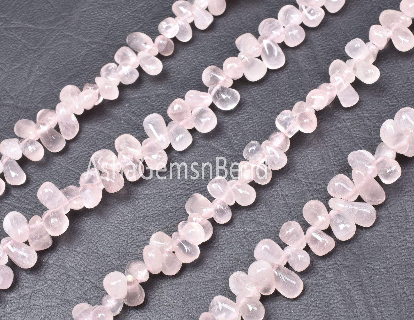 Beautiful Pink Rose Quartz Smooth Drops Shape Beads, Natural Rose Quartz Plain Handmade Teardrop Gemstone Beads, Rose quartz Beads Jewelry