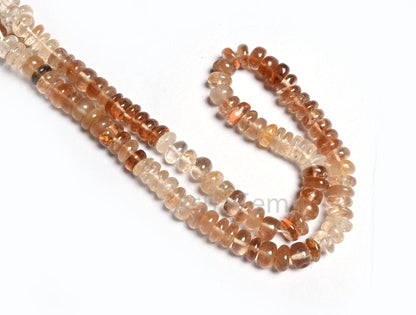 Beautiful Imperial topaz smooth rondelle shape Gemstone beads,8/16"Fine Natural Shaded Brown topaz handmade Topaz Bead Jewelry Necklace sale