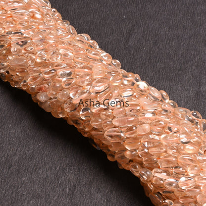 Fine Citrine Quartz Smooth nugget Shape Gemstone Beads,4.5-9 mm Light Yellow Citrine Smooth uneven Tumble tiny Handmade Bead Jewelry Making (AG 22257)