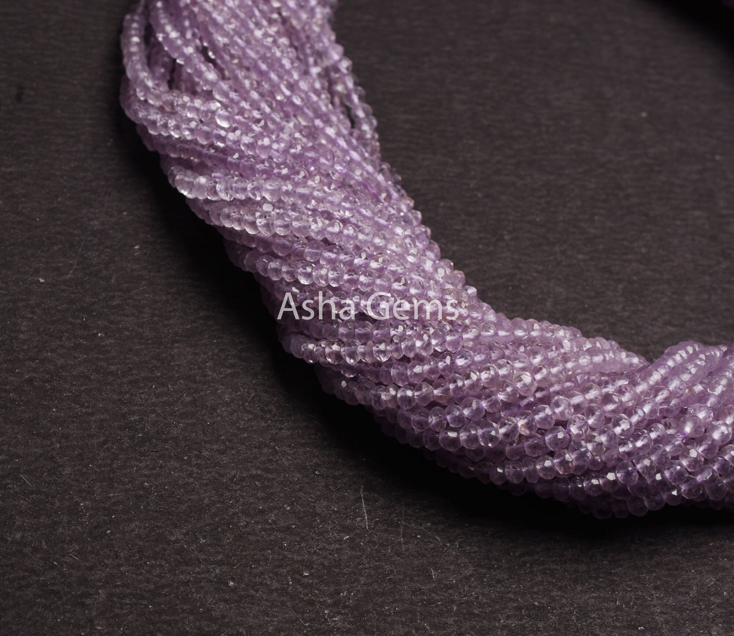 Natural Pink Amethyst Micro Cut Rondelle Faceted Gemstone Beads 3 mm AAA Quality 13" Strand Pink Amethyst,Indian Cut Faceted Bead Craft SALE