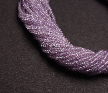 Natural Pink Amethyst Micro Cut Rondelle Faceted Gemstone Beads 3 mm AAA Quality 13" Strand Pink Amethyst,Indian Cut Faceted Bead Craft SALE