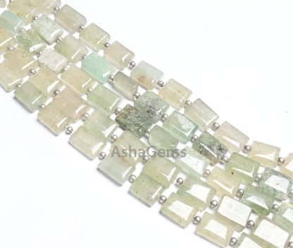 Beautiful Light Green Aventurine Smooth Rectangle Shape Gemstone Beads,9"Natural Aventurine Fancy Chicklet Handmade Margaj Bead Jewelry SALE