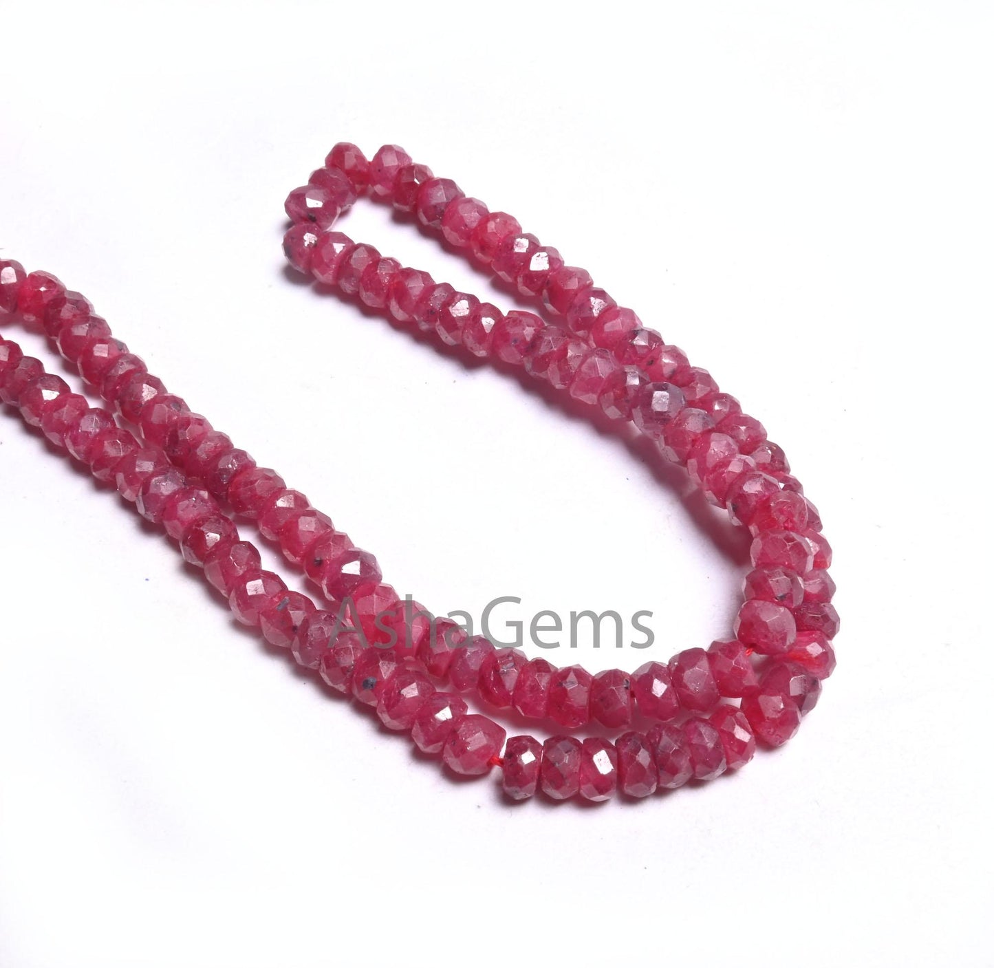 Beautiful Red Ruby Faceted Indian Cut Beads, Fine Ruby Corundum Faceted rondelle Shape Gemstone Ruby Handmade Beads Necklace making Jewelry