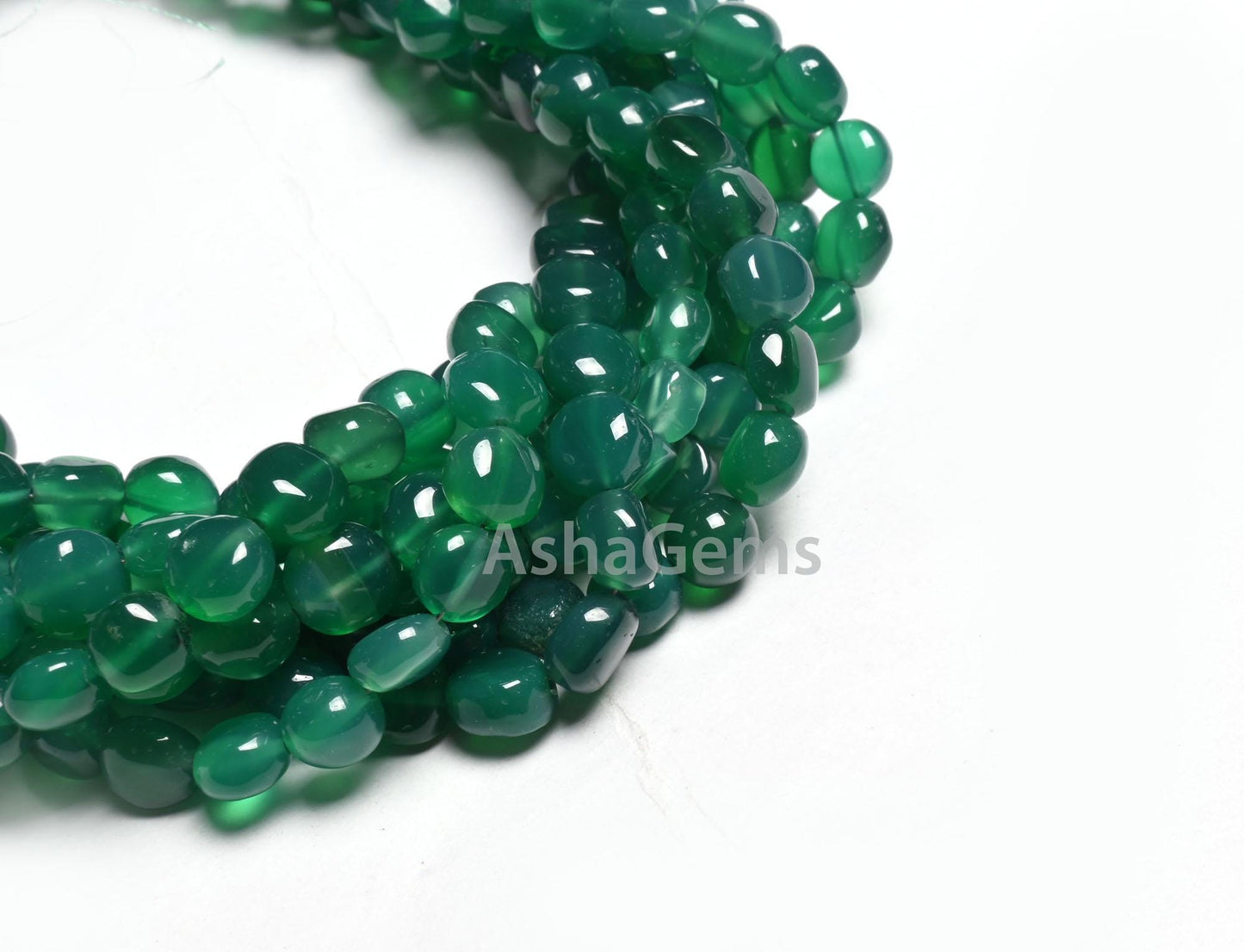 Beautiful Green Onyx Smooth Coin Shape handmade Beads,8" Fine Green Onyx Coin Uneven Handmade Straight Drill Onyx Gemstone Bead Jewelry SALE
