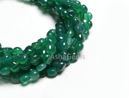 Beautiful Green Onyx Smooth Coin Shape handmade Beads,8" Fine Green Onyx Coin Uneven Handmade Straight Drill Onyx Gemstone Bead Jewelry SALE