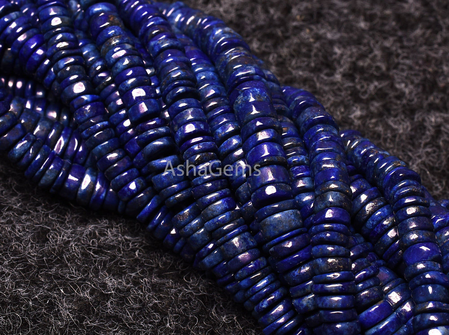 Natural Blue Lapis Lazuli Smooth Heishi Tyre Shape Gemstone Beads,Lapis Wheel Shape Beads ,Lapis Flat Gemstone Beads For Jewelry Making SALE