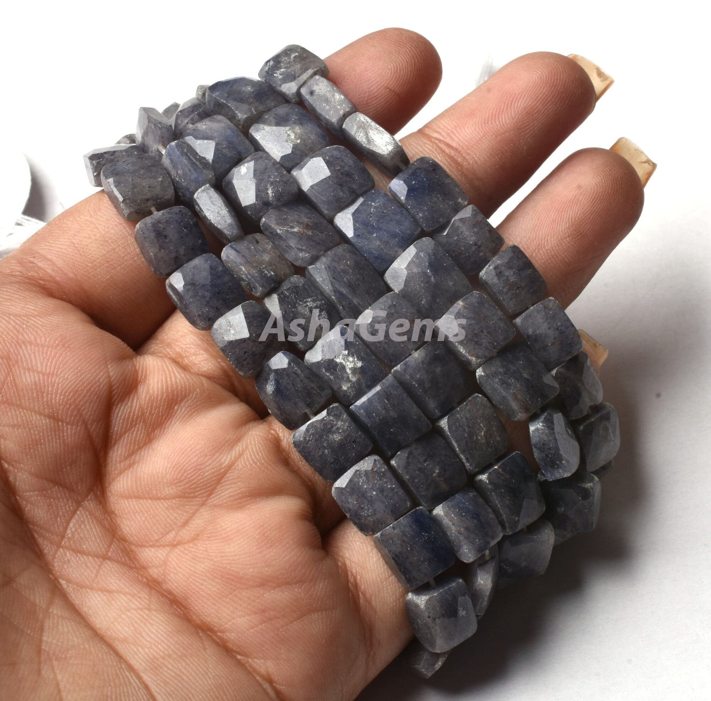 Amazing Blue Iolite Faceted Rectangle Shape Beads, Iolite Faceted Gemstone Beads,Briolette Iolite Handmade Jewelry Making Beads For Crafts