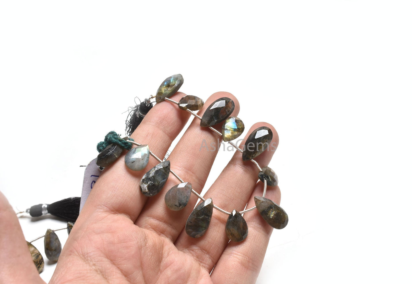 Multi Blue Fire Labradorite Fancy Long Pear Faceted beads,9-18 mm labradorite bead, Natural Flash Black rainbow Briolette Gemstone Bead SALE