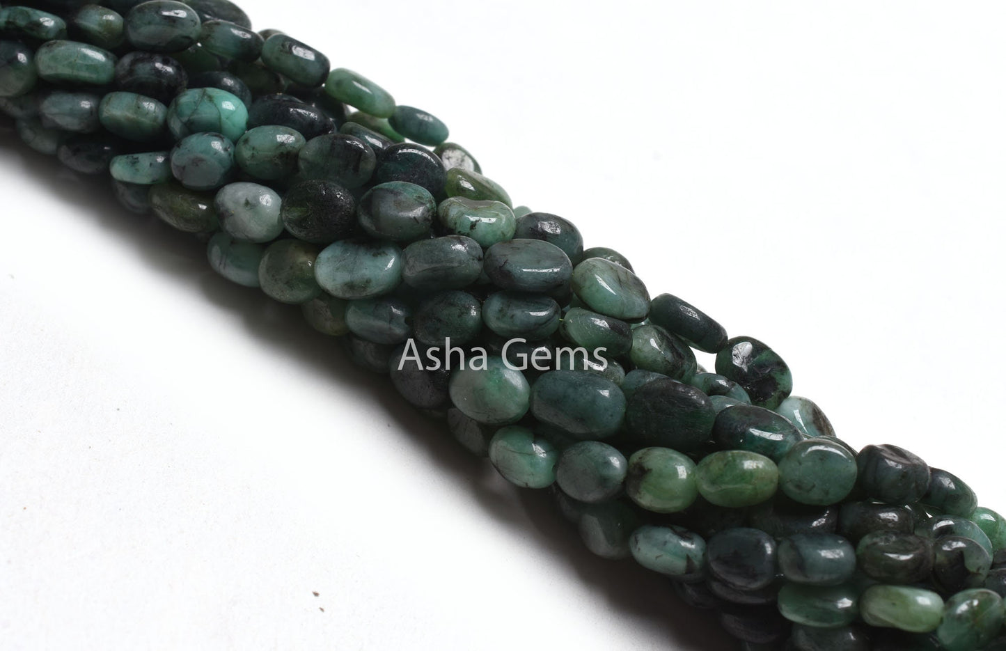 Natural Sakota Green Emerald Smooth Oval Beads,13" Emerald Plain Uneven Oval Straight Drill Gemstone Emerald Beads Jewelry Making Handicraft