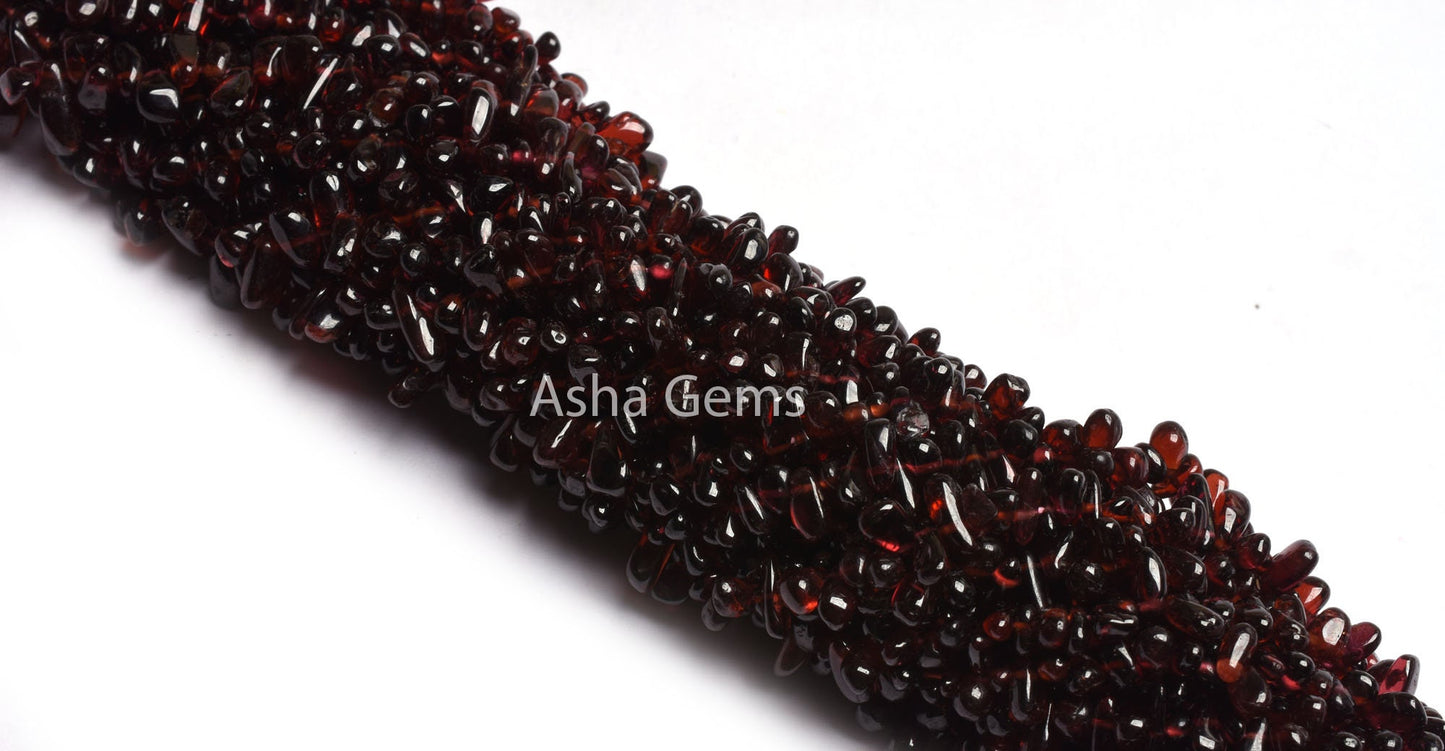 Beautiful Red garnet Drops Shape Smooth Gemstone Beads, natural Garnet Plain Handmade Uneven Drops Side Drill Bead Garnet Teardrop Bead SALE