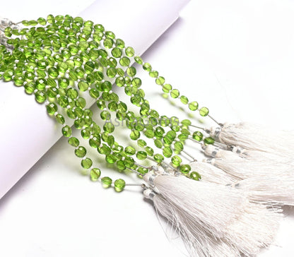 Beautiful Peridot Hydro Faceted Coin Shape Gemstone Beads,6 mm AAA Quality Green Peridot Hydro Coin Straight Drill Bead Jewelry Making Craft