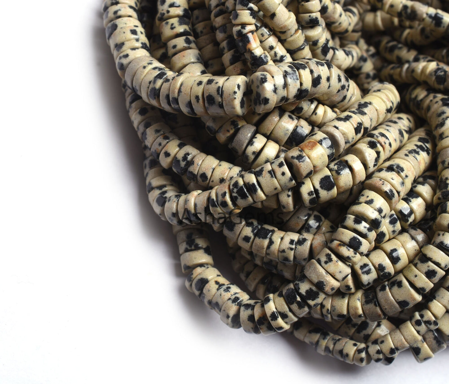 Dalmation Jasper Smooth Tyre Shape Gemstone beads,16" Strand Natural Dalmation Jasper Plain Handmade Tyre Beads, jasper beads Jewelry SALE