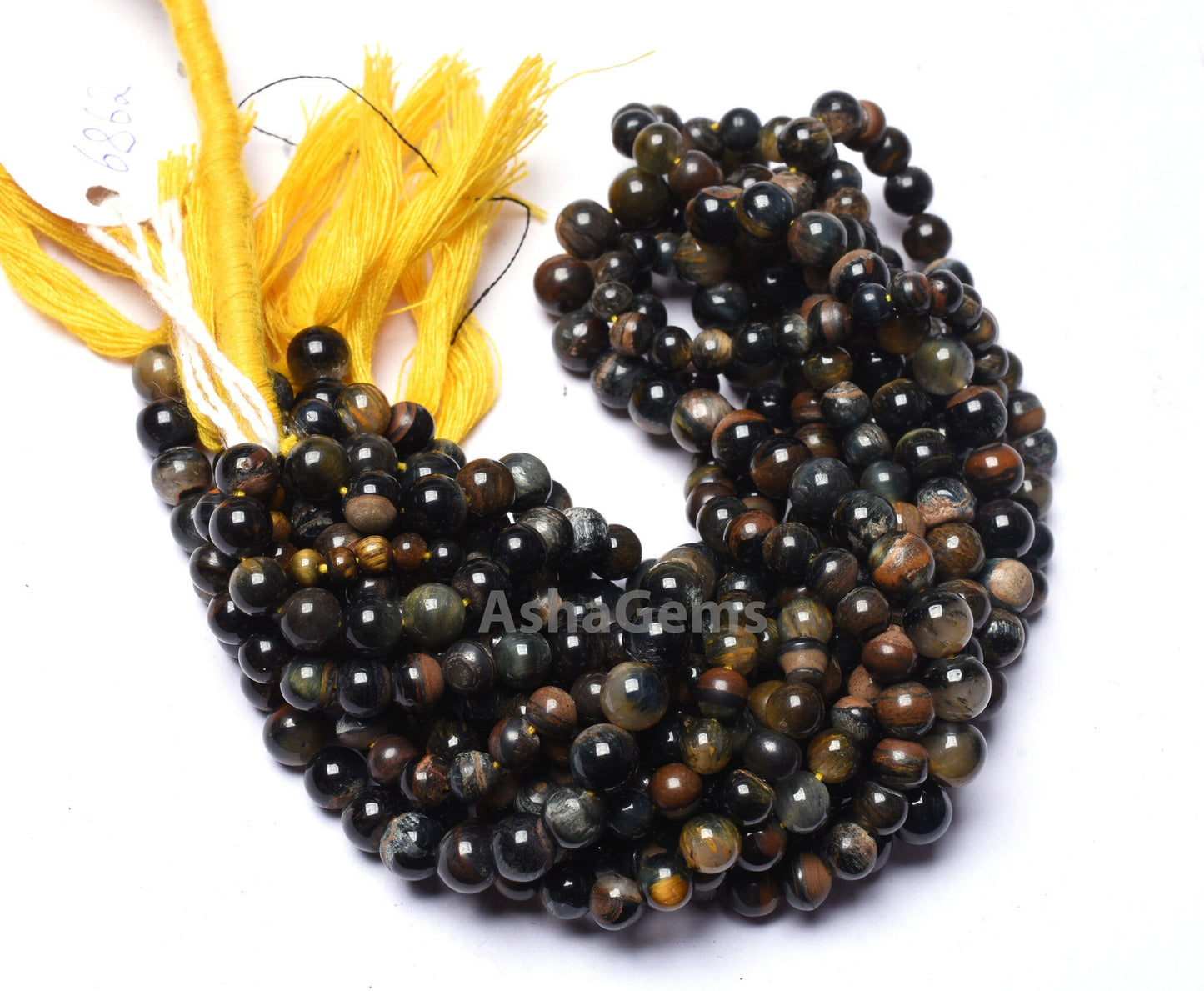 Amazing Black Tiger Eye Smooth Round ball Beads, Tiger Eye Beads,13" Strand Black Tiger Plain Round Shape Gemstone Beads Jewelry Crafts SALE