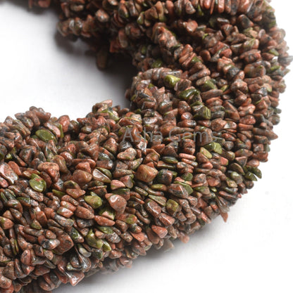 34 Inch Strand Unakite Uncut Chip Beads, Natural Unakite Smooth Raw Rough Uneven Nugget Tiny Gemstone Beads, Unakite Bead Jewelry Craft SALE