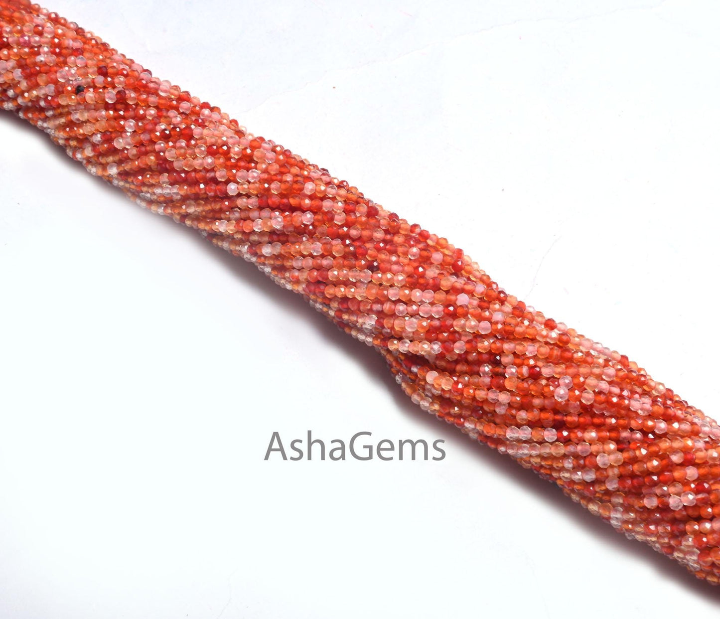 Beautiful Orange Carnelian Micro Faceted Beads,2 mm, Natural Carnelian Rondelle Shape Micro Cut Bead, Carnelian Shaded Beads, Jewelry Making