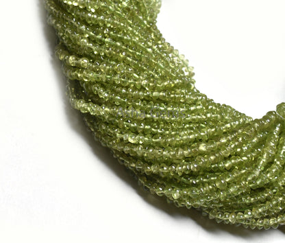 13" Strand Natural Green Peridot Smooth Button Shape Beads,3,3.5 mm Peridot Plain handmade Button Center Drill Gemstone Beads Jewelry Crafts