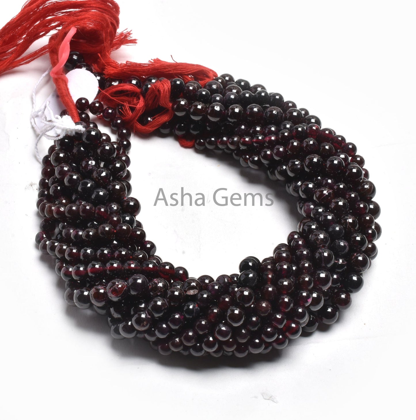 Natural Red Garnet Smooth Round Shape Gemstone Beads, Fine Garnet Beads, Garnet Plain Handmade Round Ball Beads For Necklace Jewelry Making