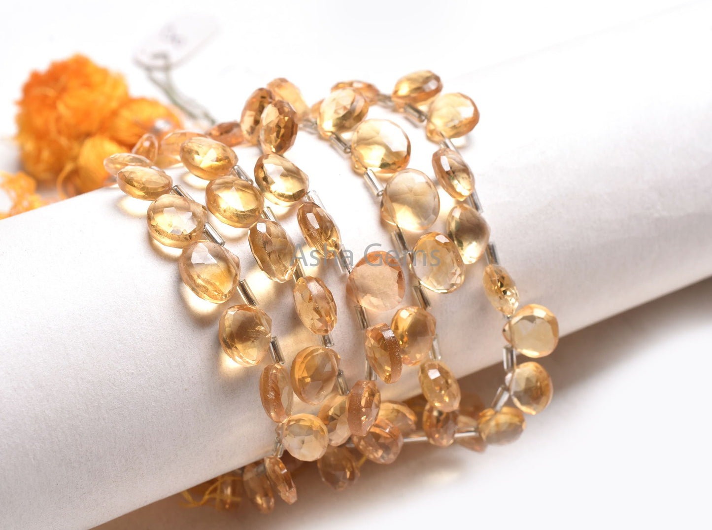 AAA Quality Natural Citrine Quartz Faceted Heart Shape Beads, Yellow Citrine Machine Cut Heart Briolette Gemstone Citrine Beads Jewelry SALE