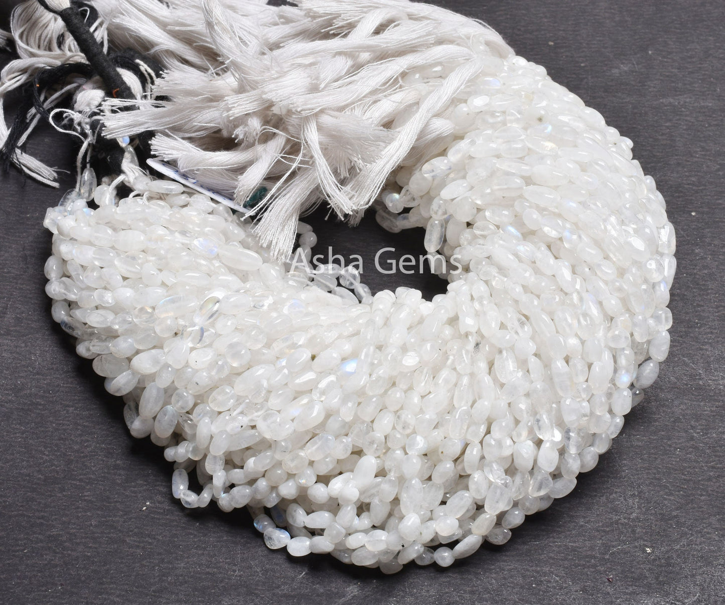 Natural Flash Rainbow Moonstone Smooth Nugget Beads,13"Strand Blue Fire White Rainbow Plain Tiny Tumble Handmade Gemstone Bead Jewelry Craft
