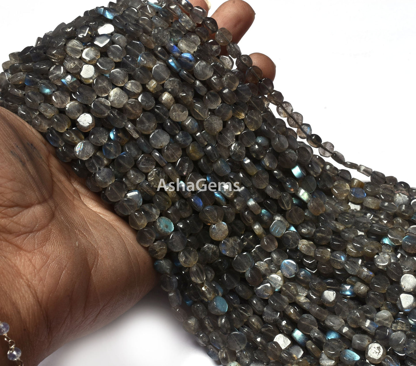 Beautiful Labradorite Smooth Coin shape Beads Natural Black Rainbow Handmade Uneven Coin Gemstone Beads Briolette Jewelry Beads For Crafts