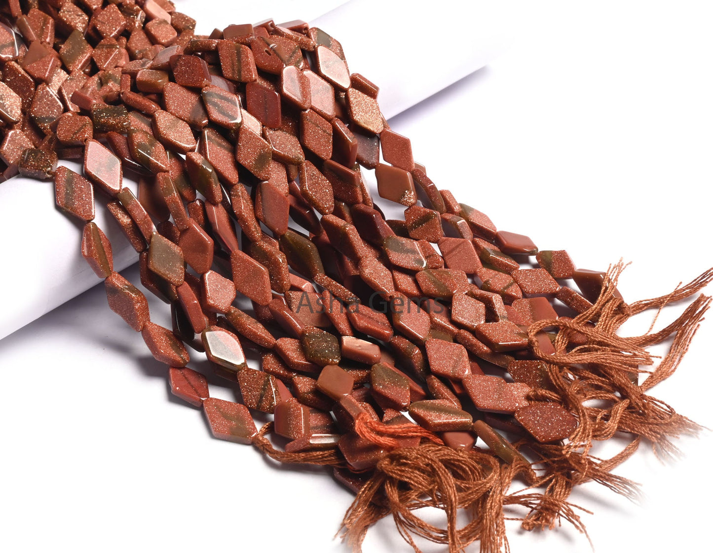 Beautiful Brown Sunstone Fancy Rhombus Shape Straight Drill Beads,12" Sunstone Fancy Uneven Handmade Gemstone Bead Jewelry making Craft SALE