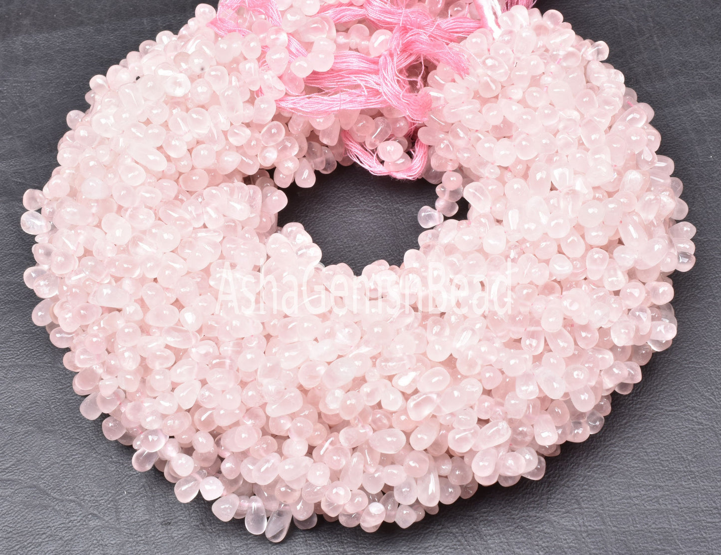 Beautiful Pink Rose Quartz Smooth Drops Shape Beads, Natural Rose Quartz Plain Handmade Teardrop Gemstone Beads, Rose quartz Beads Jewelry