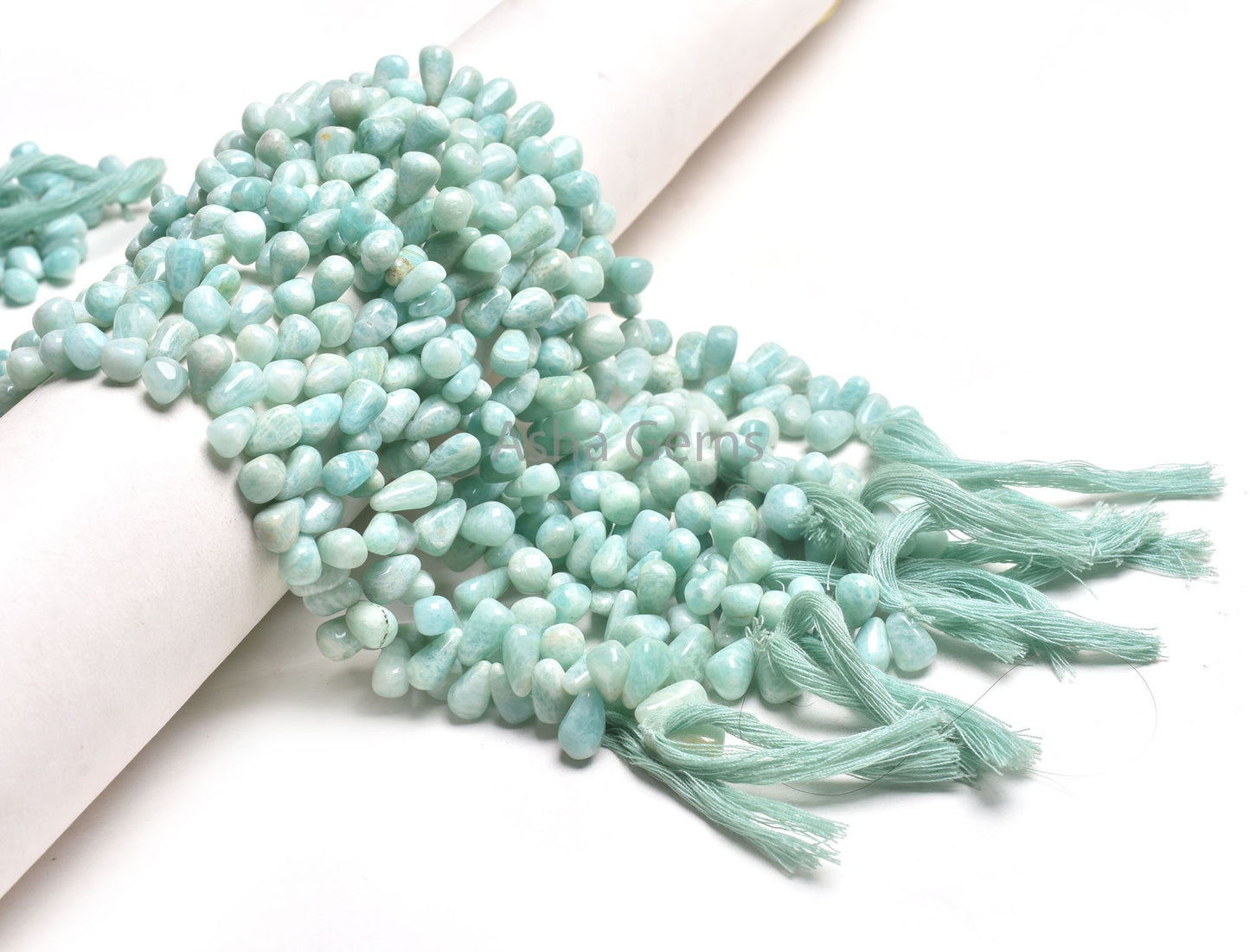 Beautiful Blue Amazonite Smooth Drops Shape Beads,13"Strand Natural Amazonite Teardrop Beads Amazonite Handmade Side Drill Drops Beads SALE
