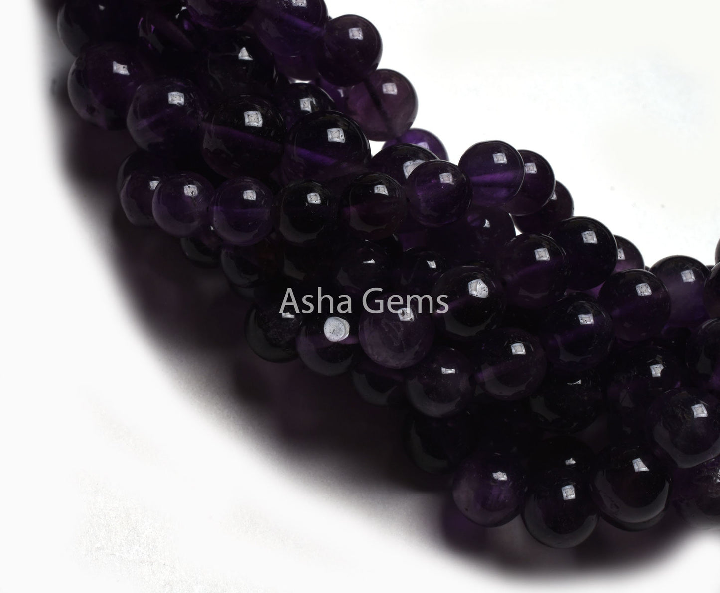 Natural Purple Amethyst Smooth Round Ball Beads,13" Strand African Amethyst Plain Round Shape Gemstone Beads, Amethyst Bead Jewelry Crafts