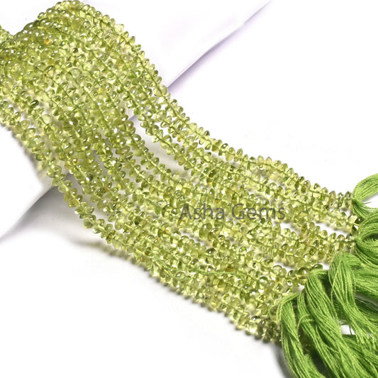 Fine Green Peridot Smooth Button Shape Handmade Gemstone Beads,4.5 mm Natural Peridot Button Center drill Beads, Peridot Bead Jewelry Crafts