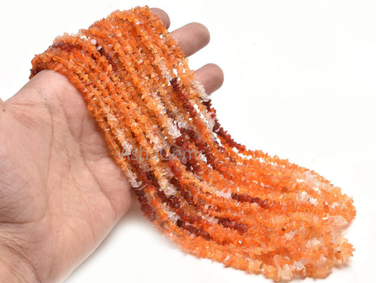 AAA Quality Mexican Fire Opal Uncut Chip Gemstone Beads ,34"Strand Natural Fire Opal Raw Rough Tiny Nugget Shaded Opal Beads Jewelry Crafts