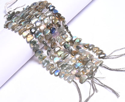 Natural Flash Labradorite Fancy D Shape Smooth Beads,8.5" Multi Fire labradorite half Moon Smooth Handmade Gemstone Bead Jewelry Crafts SALE