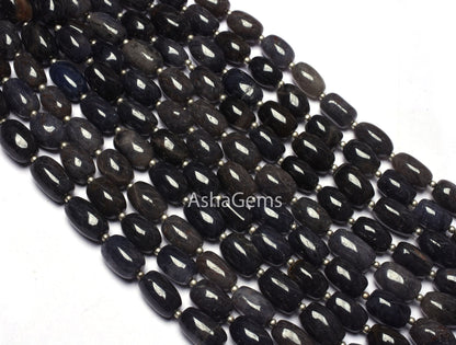 Beautiful Blue Quartz Smooth Fancy Shape Beads,10"Strand dark Blue Quartz Plain handmade Barrel Shape Gemstone Bead For Jewelry making Craft