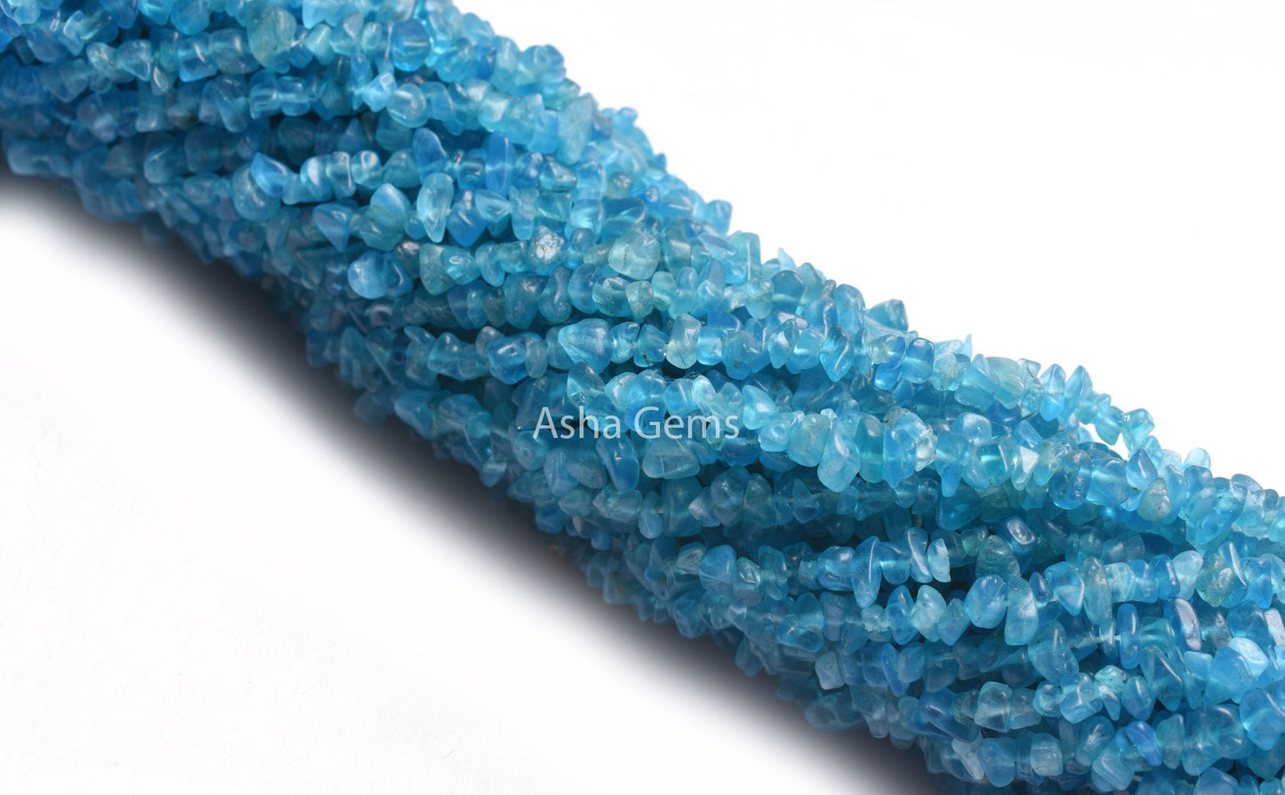 34"Strand Natural Neon Apatite Gemstone Uncut Chips Raw Beads, Blue Neon Apatite Rough Smooth Nugget Beads, Fine Quality Apatite Chips SALE