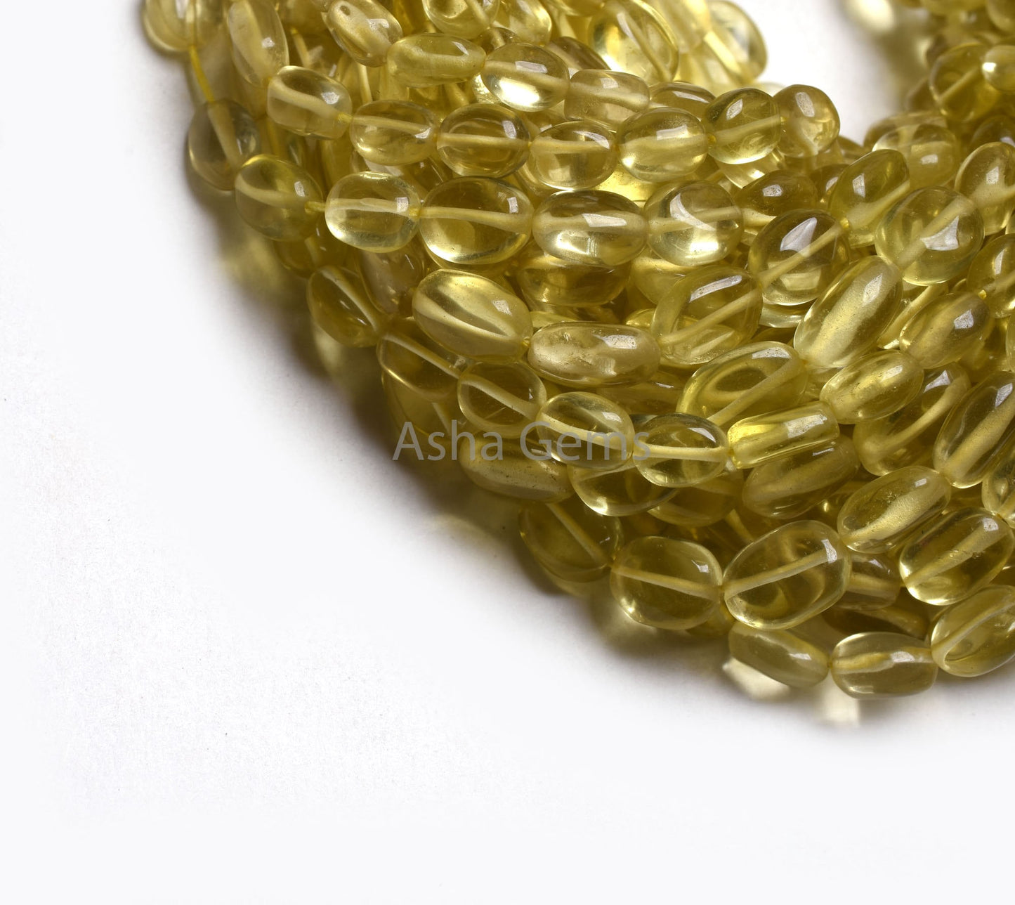 Fine Lemon Quartz Smooth Oval Shape Gemstone Beads,15" Strand Natural Yellow Lemon Quartz Plain Handmade Oval Straight Drill Beads Jewelry