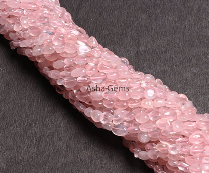 Beautiful Pink Rose Quartz Smooth Nugget Beads,4.5-9mm Fine Natural Rose Quartz Tiny Tumble Handmade Gemstone Bead Jewelry Making Craft sale (AG 22263)