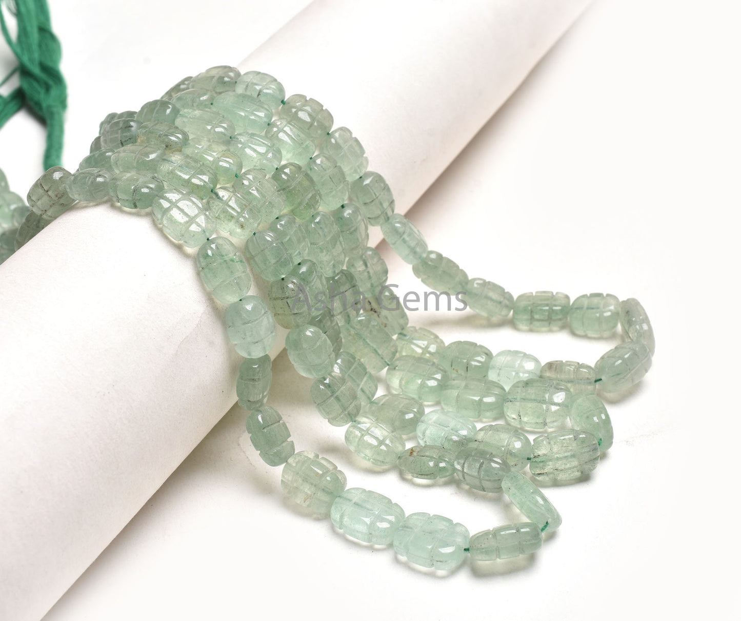 Natural Green Strawberry Quartz Fancy Carved Gemstone Beads, Strawberry Uneven Oval Carving Straight Drill Beads Jewelry Making Craft SALE